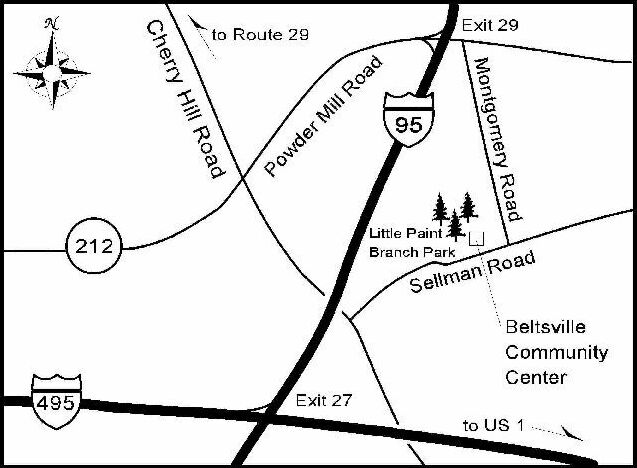 Map for Beltsville Park